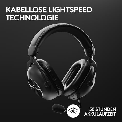 Logitech G PRO X SUPERLIGHT 2 LIGHTSPEED kabellose Gaming-Maus, USB-C-Aufladen, PC & Mac + PRO X 2 LIGHTSPEED kabelloses Gaming-Headset, Graphen-Lautsprecher 50 mm, für PC, PS5 - Schwarz Bild 7