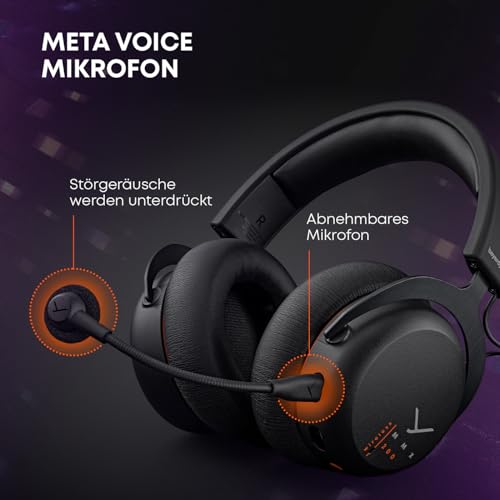 beyerdynamic MMX 200 wireless Gaming-Headset grau mit Mikrofon, kabelloser Kopfhörer mit USB-Dongle, geeignet für PC, Xbox, Playstation und Nintendo Switch, Einheitsgröße Bild 3