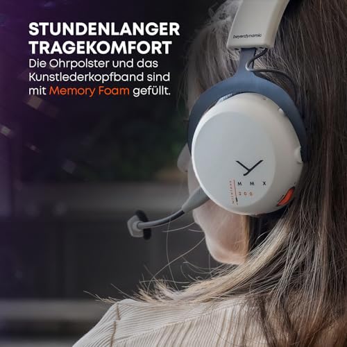 beyerdynamic MMX 200 wireless Gaming-Headset grau mit Mikrofon, kabelloser Kopfhörer mit USB-Dongle, geeignet für PC, Xbox, Playstation und Nintendo Switch, Einheitsgröße Bild 4