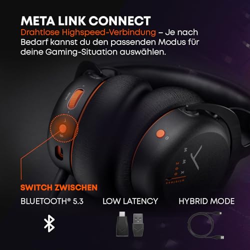 beyerdynamic MMX 200 wireless Gaming-Headset grau mit Mikrofon, kabelloser Kopfhörer mit USB-Dongle, geeignet für PC, Xbox, Playstation und Nintendo Switch, Einheitsgröße Bild 5