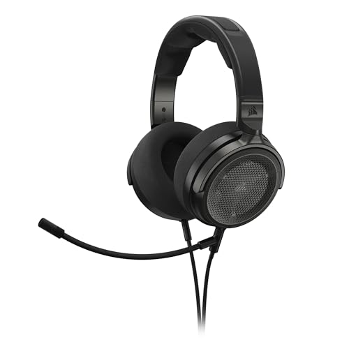 Corsair Virtuoso PRO Kabelgebundenes Open Back Gaming Headset - Abnehmbares Unidirektionales Mikrofon - 50mm Graphene Treiber - 20Hz-40 kHz Frequenzgang - Carbon Bild 1