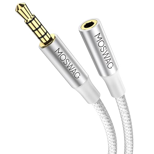 MOSWAG Headset Verlängerungskabel 10 m (die Verlängerung ist ideal für Gaming Headsets oder Headsets mit Mikrofon, TRRS 4-polig, 3,5 mm Stecker auf Buchse) Bild 1