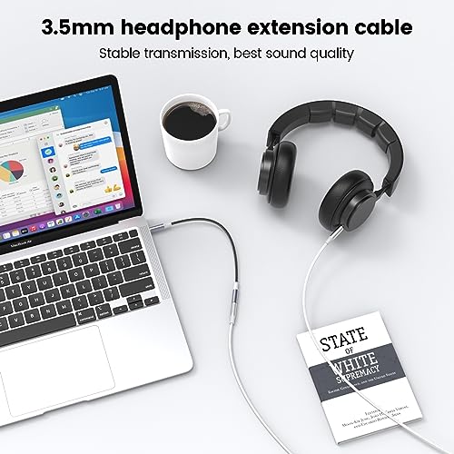 MOSWAG Headset Verlängerungskabel 10 m (die Verlängerung ist ideal für Gaming Headsets oder Headsets mit Mikrofon, TRRS 4-polig, 3,5 mm Stecker auf Buchse) Bild 5