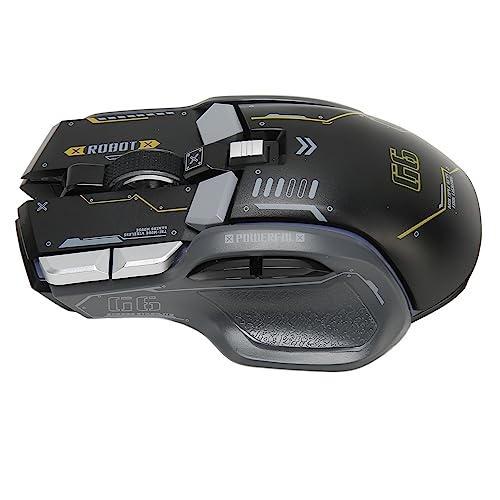 VBESTLIFE Kabellose Gaming-Maus, 2,4 G/kabelgebunden/Bluetooth, 3 Modi, 4000 DPI, RGB, 10 Makroprogrammierbare Tasten, für Windows, für IOS, Android (Schwarz) Bild 4