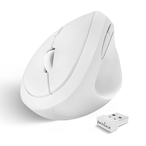 Perixx PERIMICE-719 Ergonomische Maus - Vertikales Design -Extra für kleine Handgrößen und für Unterwegs - Perfekt für Uni und Office - weiß Bild 1