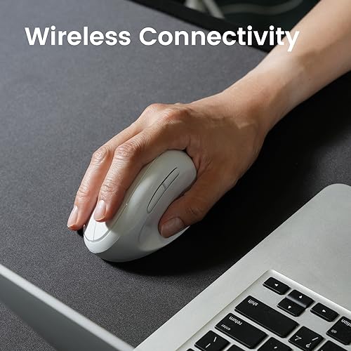 Perixx PERIMICE-719 Ergonomische Maus - Vertikales Design -Extra für kleine Handgrößen und für Unterwegs - Perfekt für Uni und Office - weiß Bild 6