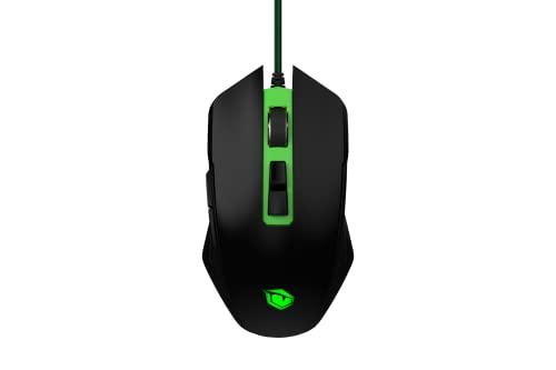 PUSAT V11 Kabelgebundene Gaming-Maus, 10000 DPI, 8 programmierbare Tasten, RGB, DPI-Umschalttaste – Schwarz Bild 1