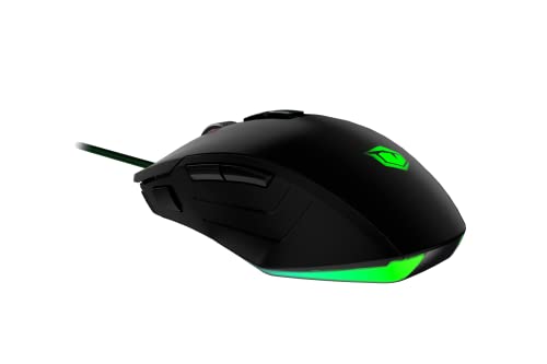 PUSAT V11 Kabelgebundene Gaming-Maus, 10000 DPI, 8 programmierbare Tasten, RGB, DPI-Umschalttaste – Schwarz Bild 2