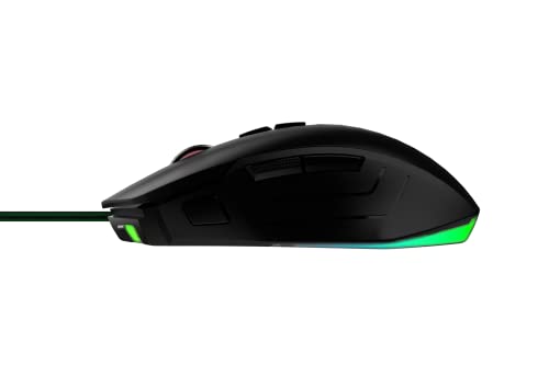 PUSAT V11 Kabelgebundene Gaming-Maus, 10000 DPI, 8 programmierbare Tasten, RGB, DPI-Umschalttaste – Schwarz Bild 4