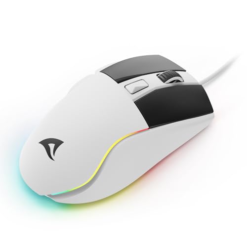 Sharkoon Skiller SGM35 White, Optical Gaming Maus, RGB, PBT Button Bild 1