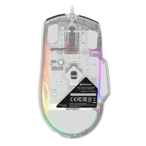 Sharkoon Skiller SGM35 White, Optical Gaming Maus, RGB, PBT Button Bild 4