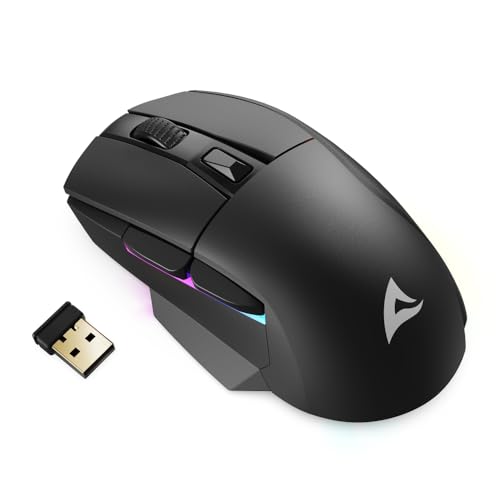 Sharkoon Skiller SGM50W Black, Wireless Optical Gaming Maus, RGB, PBT Button Bild 2