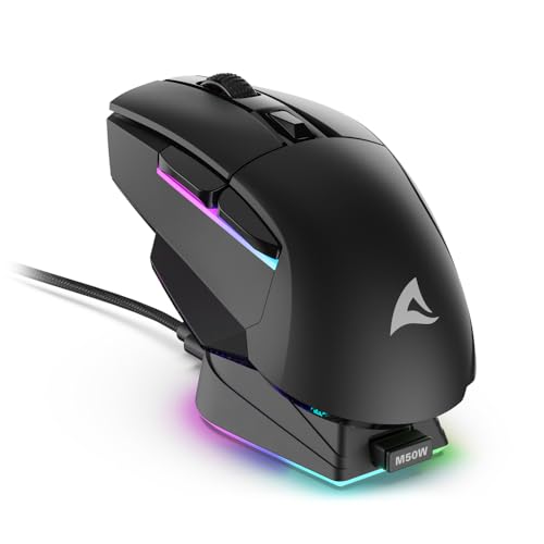 Sharkoon Skiller SGM50W Black, Wireless Optical Gaming Maus, RGB, PBT Button Bild 6