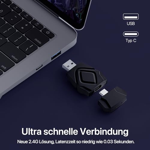 YOWU RGB-Katzenohr-Kopfhörer 4GS, verbessertes kabelloses und kabelgebundenes Gaming-Headset mit aufsteckbarem HD-Mikrofon, aktive Geräuschreduzierung (Schwarz) Bild 3