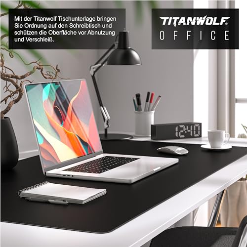 Titanwolf Übergröße Mauspad 1200x600mm, XXXL Mousepad Home und Office Schreibtischunterlage Groß, Tastatur und Maus Unterlage Schreibtisch 120x60 cm - Schwarz Bild 5