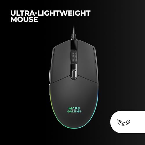 MARSGAMING MCP-RGB3, Gaming-Set: RGB-Tastatur + RGB-Maus 3200 DPI + Over-Ear-Headset + XXL-Mousepad, Schwarz, Spanische Sprache Bild 3