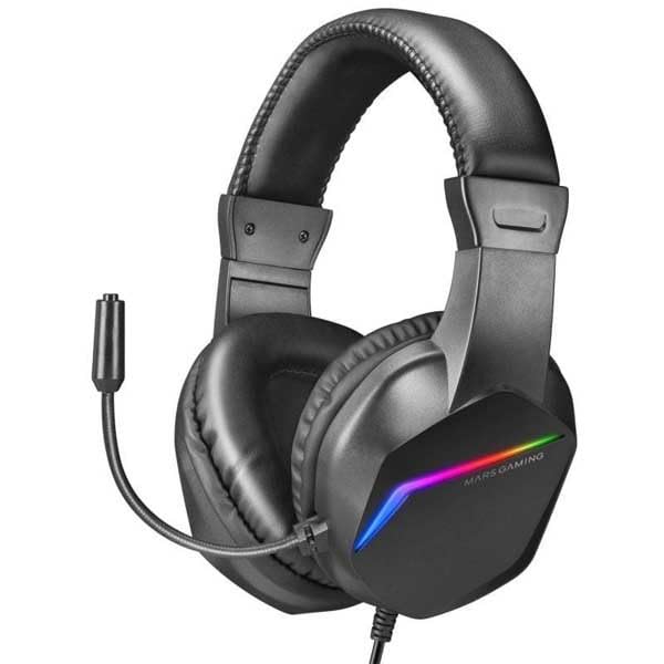 MARSGAMING MCP-RGB3, Gaming-Set: RGB-Tastatur + RGB-Maus 3200 DPI + Over-Ear-Headset + XXL-Mousepad, Schwarz, Spanische Sprache Bild 4