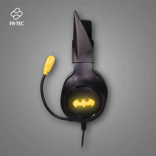FRTEC - Gaming-Headset Batman mit abnehmbaren dunklen Ritterohren, Kabel und RGB-LED-Licht, für PlayStation 5, PS4, Xbox Series X/S, Xbox One, Nintendo Switch, PC, Mac Bild 2