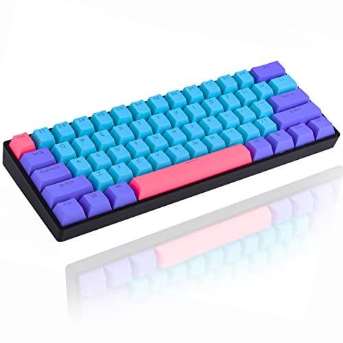SOLIDEE 60% mechanische Gaming-Tastatur Wired/Bluetooth 5.0 Dual-Mode-Tastatur,RGB LED-Backstreuit Tastaturen,61 Tasten hot swap mit linearem Gateron Yellow Switch für Window PC(61 Joker/Yellow) Bild 7