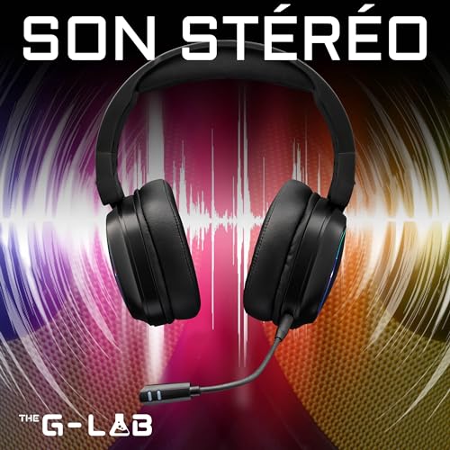 THE G-LAB - Korp Promethium - Wireless Gaming Headset für PS4/PS5/PC - Kabelloses Gamer-Headset mit geringer Latenz - RGB-Hintergrundbeleuchtung - Hochwertiger Stereo-Sound Gaming Headset - Neu Bild 7