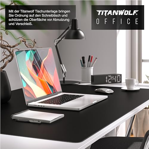 Titanwolf Übergröße Mauspad 1200x800mm, XXXL Mousepad Home und Office Schreibtischunterlage Groß, Tastatur und Maus Unterlage Schreibtisch 120x80 cm - Schwarz Bild 6
