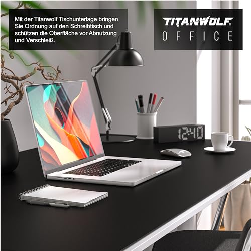 Titanwolf Übergröße Mauspad 1800x800mm, XXXL Mousepad Home und Office Schreibtischunterlage Groß, Tastatur und Maus Unterlage Schreibtisch 180x80 cm - Schwarz Bild 6