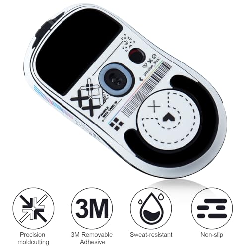 Logitech G PRO X Maus-Griffband, rutschfest, superleichte Gaming-Maus, schweißresistent, selbstklebend, professionelles Mäusehaut-Upgrade (weiß) Bild 3