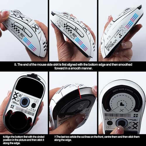 Logitech G PRO X Maus-Griffband, rutschfest, superleichte Gaming-Maus, schweißresistent, selbstklebend, professionelles Mäusehaut-Upgrade (weiß) Bild 6
