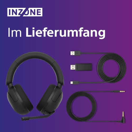 Sony INZONE H5 - Wireless Gaming Headset, 360 Spatial Sound für Gaming, komfortabler Sitz, 28 Std. Akkulaufzeit, geringe Latenz, Mikrofon mit AI, PC & PS5 kompatibel - Schwarz Bild 6