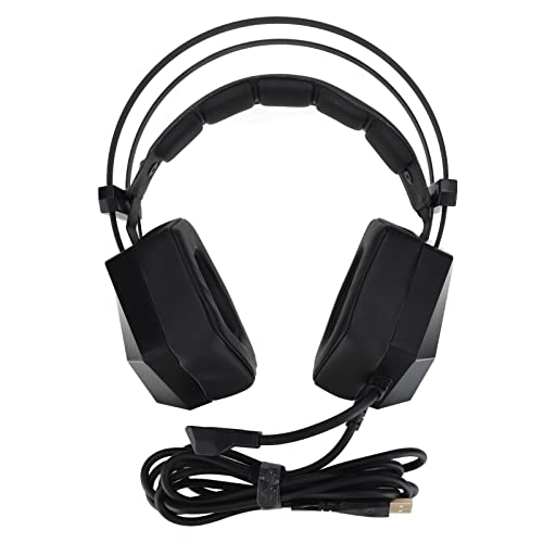 Cyrank Gaming-Headset, Ths300 A3 Pro 7.1 Surround Sound, Kabelgebundene Computer-Kopfhörer Mit RGB-Licht, Streaming-Headset Mit Mikrofon über Ohr-Kopfhörer Bild 1