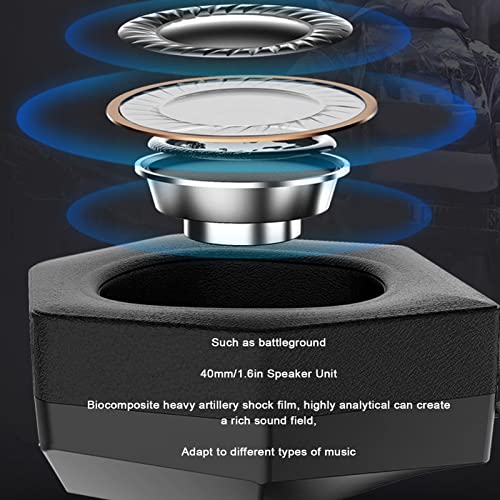 Cyrank Gaming-Headset, Ths300 A3 Pro 7.1 Surround Sound, Kabelgebundene Computer-Kopfhörer Mit RGB-Licht, Streaming-Headset Mit Mikrofon über Ohr-Kopfhörer Bild 7