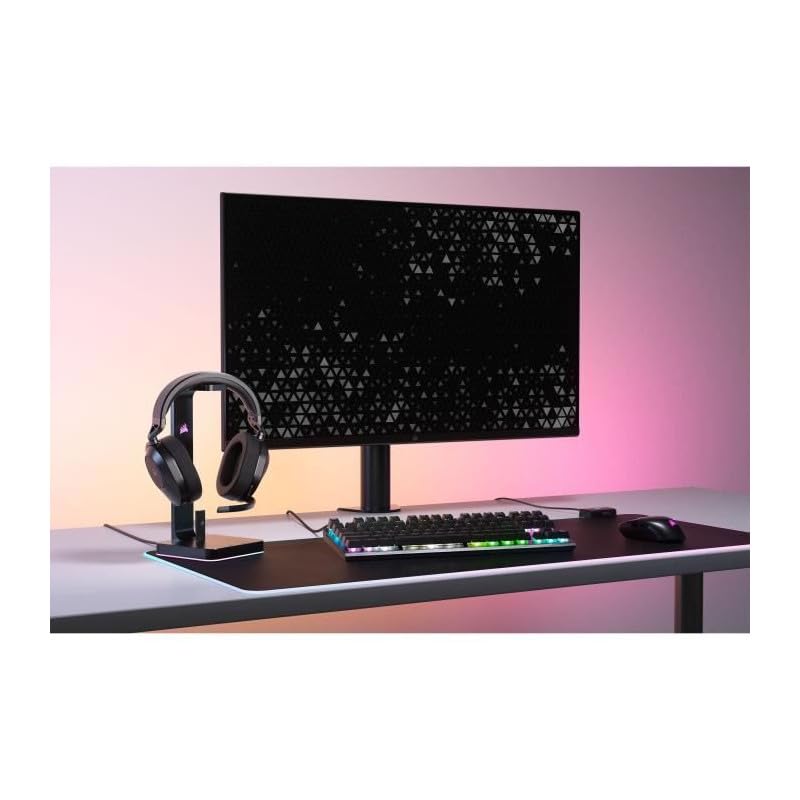 Corsair HS65 Wireless Gaming-Headset - Geringer Latenz 2,4-GHz-Wireless- oder Bluetooth, Dolby® Audio 7.1-Surround-Sound, Leichtgewicht, Omnidirektionales Mikrofon, Zugängliche Tasten - Carbon Bild 2