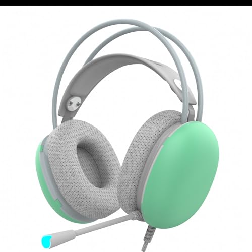 İnca IGK-X8Y Gaming-Headset – 7.1 Virtueller Surround Sound, RGB-Beleuchtung, 50-mm-Treiber, USB-Kabel, Geräuschunterdrückendes Mikrofon, Lautstärkeregelung, Kompatibel mit PC/PS5, 320g Leichtgewicht Bild 2
