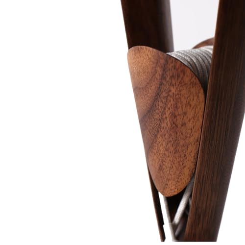 Toplionace Hochwertiger Kopfhörerständer Aus Schwarzem Walnussholz, Desktop Gaming Headset Halter Aufbewahrungshalterung mit Kabelaufwicklung Holzhandwerk Bild 5