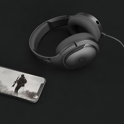 NOVA GAMING Australis – kabelgebundenes Gaming-Headset mit abnehmbarem Mikrofon – leichtes und Komfortables Gaming-Zubehör – Multi-Plattform-kompatibel (PC, PS4-5 und Switch) – Schwarz Bild 2
