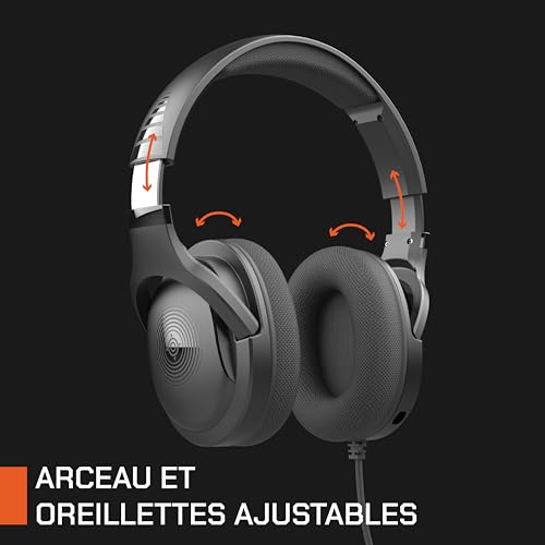 NOVA GAMING Australis – kabelgebundenes Gaming-Headset mit abnehmbarem Mikrofon – leichtes und Komfortables Gaming-Zubehör – Multi-Plattform-kompatibel (PC, PS4-5 und Switch) – Schwarz Bild 3