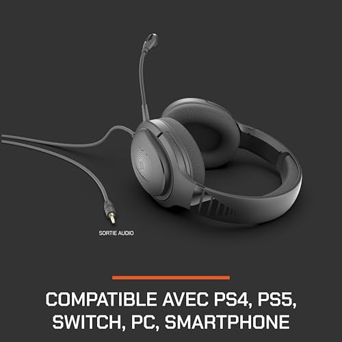 NOVA GAMING Australis – kabelgebundenes Gaming-Headset mit abnehmbarem Mikrofon – leichtes und Komfortables Gaming-Zubehör – Multi-Plattform-kompatibel (PC, PS4-5 und Switch) – Schwarz Bild 7