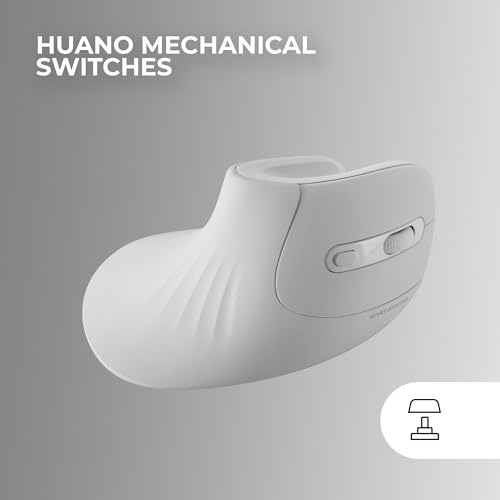 Mars Gaming MMW-ERGOPRO Weiß, Ergonomische Vertikale Kabellose Maus, Gefaltetes Design, Optischer Sensor 3200DPI, Huano-Schalter, Kabelloser Empfänger 2.4GHz, Multi-Plattform Support Bild 4