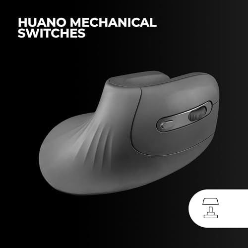 Mars Gaming MMW-ERGOPRO Schwarz, Ergonomische Vertikale Kabellose Maus, Gefaltetes Design, Optischer Sensor 3200DPI, Huano-Schalter, Kabelloser Empfänger 2.4GHz, Multi-Plattform Support Bild 4