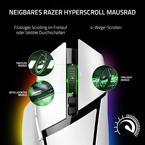 Razer Basilisk V3 Pro - White + Mouse Dock Pro + Wireless Charging Puck Bundle Bild 2