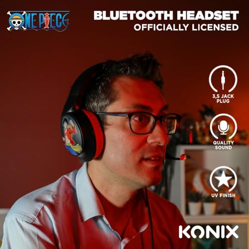 Konix One Piece Kabelgebundenes Over-Ear-Gaming-Headset PC, PS5, Switch 2, Xbox Series X|S - Mikrofon - 1,5 m Kabel - Luffy-Motiv Bild 3