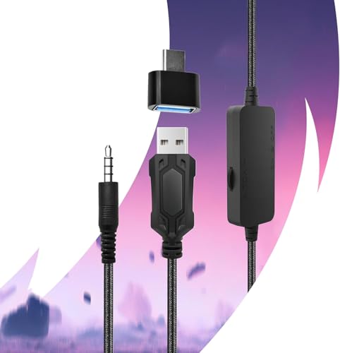 Oniverse Gaming-Headset kompatibel mit PS5 PS4 Switch Xbox PC Mac mit verstellbarem Mikrofon, LED, 50mm Lautsprechern, atmungsaktiven Stoff-Ohrpolstern - Nebula Diva Pink Bild 6