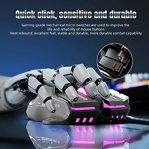 Mechanische G6 RGB Maus mit 12 Tasten Mosue Gaming kabelgebundenes ergonomisches Design 10 Tasten programmierbare DPI-Einstellung einstellbar mit 6 Geschwindigkeiten 13 RGB-Beleuchtungsmodi Bild 3