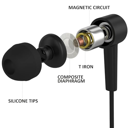 Maeline Bulk 200 Stück Ohrhörer, geräuschisolierende In-Ear-Kopfhörer für Klassenzimmer, Bibliothek, Flugzeugreisen, 3,5 mm kabelgebundene Kinder-Ohrhörer für Handys, Computer und Laptops – Schwarz Bild 3