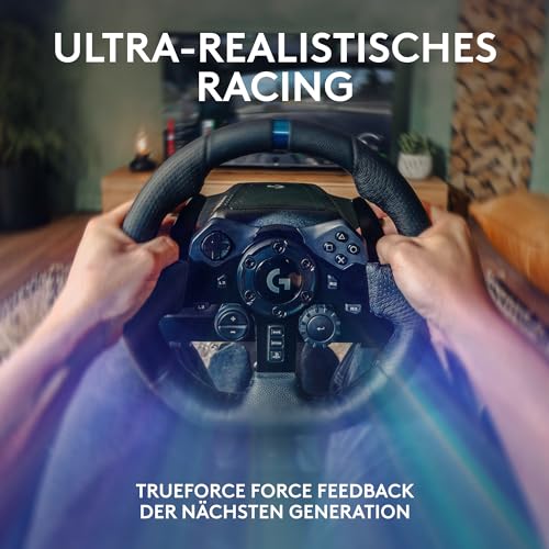 Red Bull Energy Drink White Edition - 24 Pallet Cans + Logitech G923 Trueforce Gaming Racing Steering Wheel with Pedals, Power Feedback up to 1000 Hz - Black, Compatible with Playstation 5 Bild 4