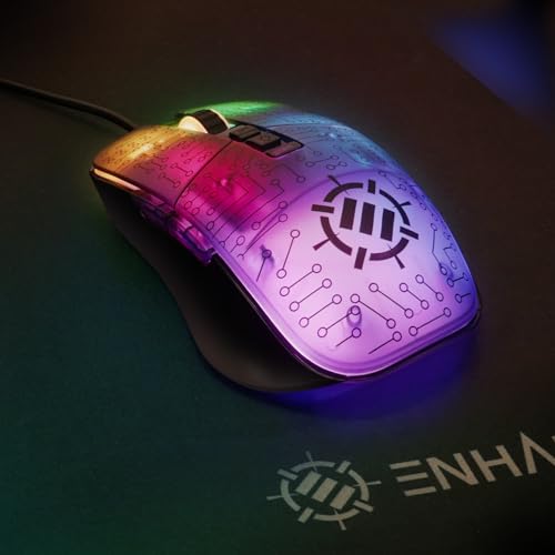 ENHANCE Voltaic 2 Gaming-Maus – PC-Maus mit 7 Programmierbaren Tasten, 7000 DPI, Ergonomische Maus mit Klarem Schaltkreisdesign – Software im Lieferumfang Enthalten Bild 6