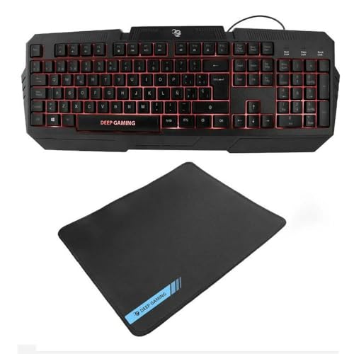 X-Wing 2 Pack Gaming 4-in-1 - QWERTY-Membran-Tastatur mit Ñ-Hintergrundbeleuchtung, optische RGB-Maus 7200 DPI, Kopfhörer mit Mikrofon, rutschfeste Matte, Multi-Plattform-Gaming-Set Bild 2
