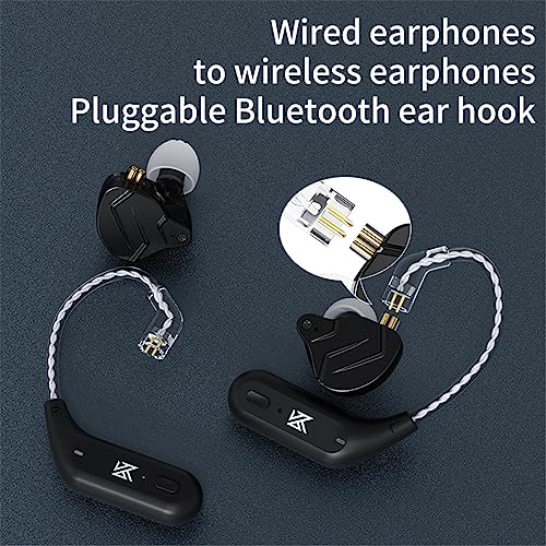 KZ AZ09 Bluetooth 5.2 Upgraded Wireless Adapter mit Rauschunterdrückung, wasserdichte B-Pins für KZ ZST, ZST-X, ZSTX, EDX, ZSR, ES4, AS10, ED12, ES3, AS06, BA10 IEM (B-Pins, Schwarz) Bild 4