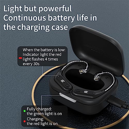 KZ AZ09 Bluetooth 5.2 Upgraded Wireless Adapter mit Rauschunterdrückung, wasserdichte B-Pins für KZ ZST, ZST-X, ZSTX, EDX, ZSR, ES4, AS10, ED12, ES3, AS06, BA10 IEM (B-Pins, Schwarz) Bild 7