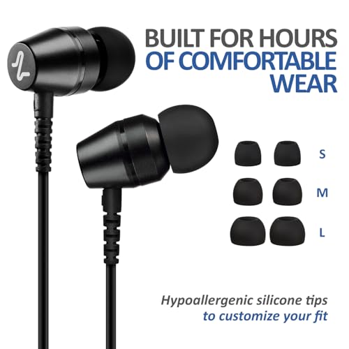LUDOS OMNITONE Kopfhörer In Ear Kopfhörer mit Kabel und Mikrofon, 5 Jahre Garantie, In Ear Ohrhörer, 3,5 mm Klinkenstecker Earbuds, Satte Bässe Earphones, Headphones für iPhone, iPad, Huawei, Samsung Bild 6